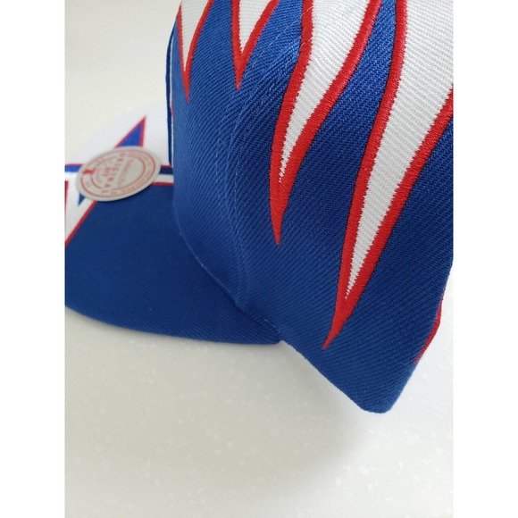 Philadelphia Sixers 76ers Hat Cap Shockwave Throwback Snapback Mitchell Ness - Picture 5 of 6